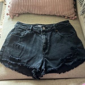 Size 26 black pacsun jean shorts